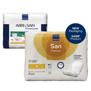 Abena Abri-San Premium Unisex Incontinent Pad Contoured 9" L 9253, 28 Ct - 1 of 3