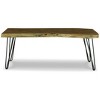 Haileeten Accent Bench Black/Gray/Brown/Beige - Signature Design by Ashley: Metal Frame, Indoor Use, Live Edge Design - 3 of 4