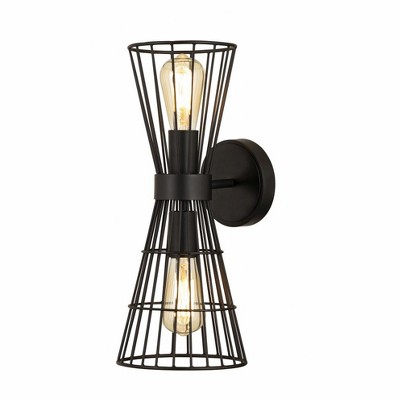 Alito 17.5" Black Iron Dimmable Wall Sconce