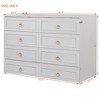 Queen Size Murphy Bed with Storage Drawers, Convertible Cabinet Bed with Faux Drawer Front and Accents,Foldable Wall Bed Frame - 2 of 4