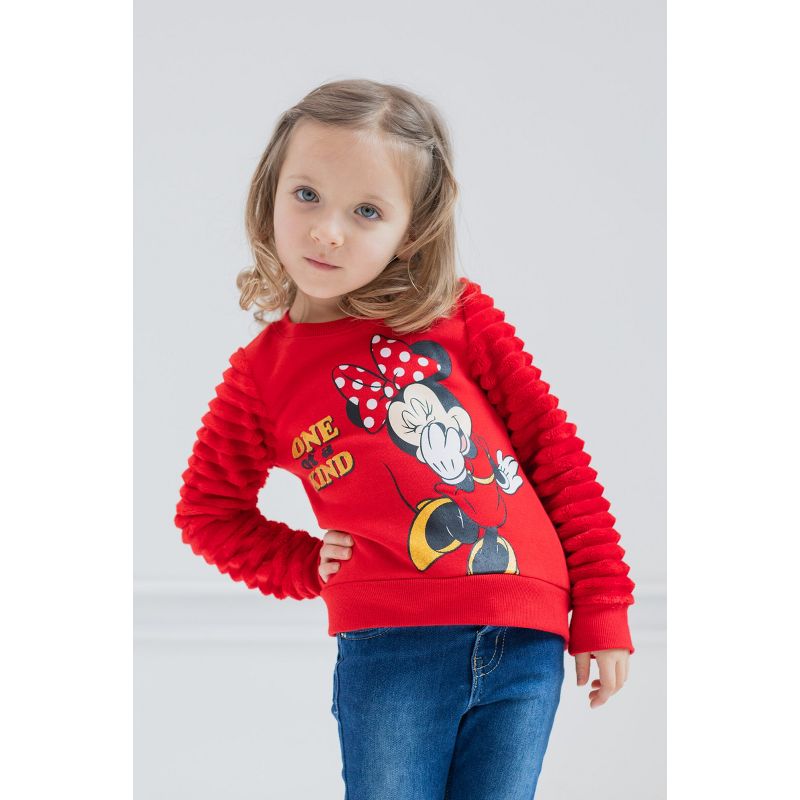 Disney Lilo & Stitch Encanto Minnie Mouse Stitch Isabela Mirabel Girls Fleece Fur Sweatshirt Little Kid to Big Kid, 2 of 7