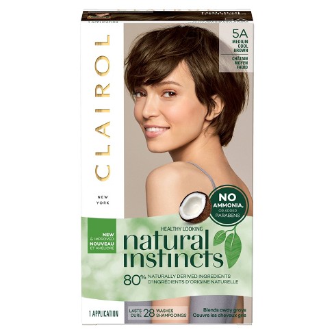 Natural Instincts Clairol Non Permanent Hair Color 5a Medium Cool Brown Clove 1 Kit