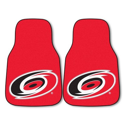 NHL Carolina Hurricanes Carpet Car Mat Set - 2pc