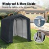 Captiva Designs Outdoor Portable Storage Shelter - Garage Tent with Roll-Up Zipper Doors & Vents for Motorcycles and Bikes (Gray) - 4 of 4