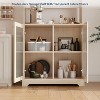 71" Kitchen Pantry Cabinet, Wooden Tall Sideboard Buffet Cabinet with Microwave Stand - 4 of 4