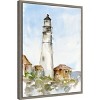 Amanti Art Plein Air Lighthouse Study I by Ethan Harper Canvas Wall Art Print Framed 18 x 24-in. - 3 of 4