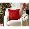 LISM Christmas Tree Pillowcases,Faux Fur Wool Throw Pillow Covers Set of 2 - 4 of 4