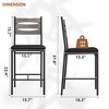 Bar Stools Set of 4, Upholstered Bar Chairs with Back, 44.4 Inches Kitchen Bar Stools with Footrest, Thick Cushion - 2 of 4