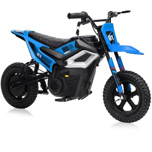 24V 350W Electric Dirt Bike for Teens, 12" Fat Tire Off-Road Motorcycle w/Hydraulic Brakes, 35-Mile Range, Powered Riding On Bike for Boys Girls 6-12 - 1 of 4