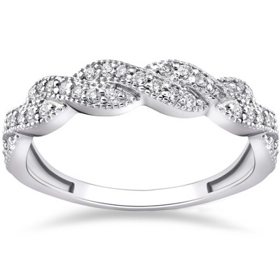 Pompeii3 1/3 ct Diamond Infinity Vintage Wedding Ring 14K White Gold Lab Created