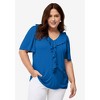 ellos Plus Size Ruffle Neckline Flutter Sleeve Tunic - 4 of 4