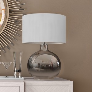 Hudson and Canal 24.75" Tall Table Lamp with Fabric Shade - 1 of 4