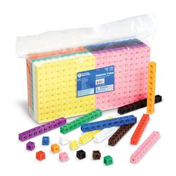 Learning Resources MathLink Cubes Early Math Activity Set - 115 Pieces,  Ages 4+, Kindergarten STEM Activities, Linking Cubes, Connecting Cubes