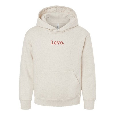 The Juniper Shop Embroidered Love Typewriter Youth Graphic Hoodie