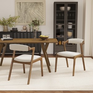 Roundhill Furniture Lavin Upholstered Dining Chairs, Set of 2 - 1 of 4