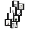 vidaXL Wall Cube Shelf Black 35.4 in.x5.9 in.x46.9 in. Engineered Wood - 3 of 4