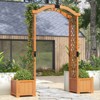 Tangkula 79" Tall Archway Trellis for Climbing Plants Vegetables w/ Planter Boxes - 4 of 4