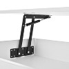 ORRD 39.3" Lift Top Coffee Table with LED Lights, 2 Storage Drawers & Hidden Compartment, Multifunctional for Living Room White - 3 of 4
