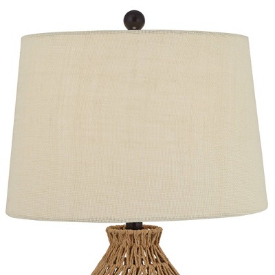 San Carlos 29" Coastal Modern Table Lamp with Bronze Accents and Oatmeal Shade