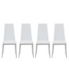 Okak Modern Style Dining Chairs Set of 4, Comfortable PU Leather Upholstery Kitchen Side Chairs with Silver Chrome Plated for Dining Table - 2 of 4