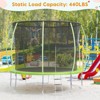 Trampoline 10FT 12FT 14FT 16FT with Enclosure & Ladder, ASTM Approved Heavy-Duty Outdoor Recreational Trampoline for Kids Adults, 440LB Capacity - 2 of 4