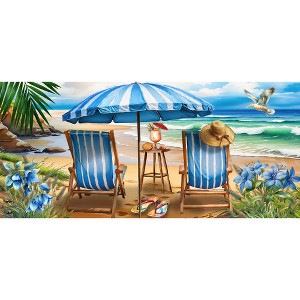 Briarwood Lane Summer Beach Chairs Mini Mat 22x10 Indoor Outdoor For Summer Doormat - 1 of 2