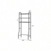 3 - Tier Metal Bathroom Storage Rack Over Toilet Multifunctional Organizer with Toilet Paper Rack Black 3 Tier - 3 of 4