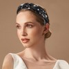 Unique Bargains Women's Elegant Sequined Knotted Wide Hairband 6.69"x5.31" 1 Pc - 2 of 3