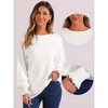Allegra K Women's Long Sleeve Casual Loose Fit Smocked Cuffs Long Sleeve T-Shirts - 2 of 4