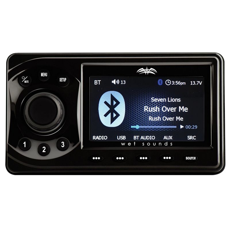 Wet Sounds WS-MC1: Marine Media System with Full-Color LCD Display, Bluetooth, 4-Zone Control, 2 of 5