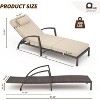 TROPOW Outdoor Chaise Lounge Chairs Set of 2, Patio Reclining Lounge Chairs with Adjustable Backrest - 2 of 4