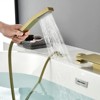 Cobbe Bathtub Faucet Set with 11.02-Inch Wide Bathtub Spout and Handheld Shower Single Handle 4-Hole Installation Bathroom Faucet Brushed Gold - 4 of 4