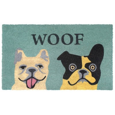 Tufted Woof Dog Doormat Gray - Raj