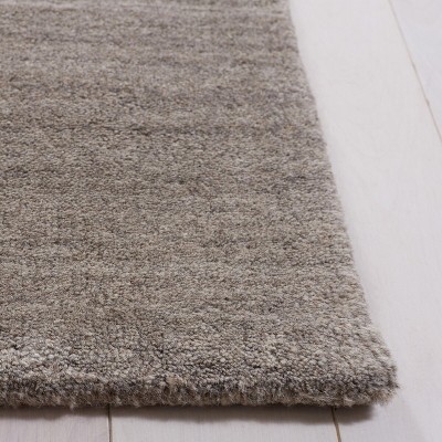 Pewter Hand-Knotted Wool Rectangular Area Rug 6' x 9'