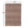 Knightsbridge Stylish And Comfortable All Season Traditional Wide Cut Design Cotton Bath Rug 24" X 40" Stone - 3 of 4