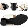 Perphy Women's Open Toe Two Straps Slingback Chunky High Heel Sandals - 3 of 4