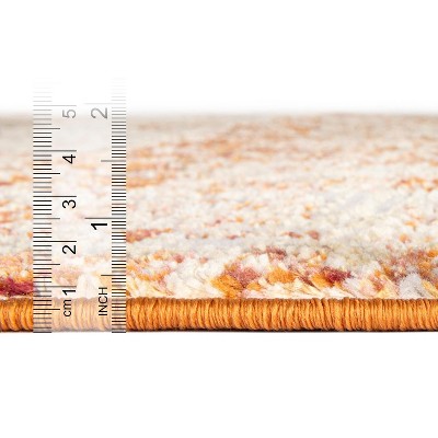 Tuscan Sun 6' x 9' Rust Red Easy-Care Synthetic Rug