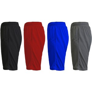 JumpStart Men's 4-Pack Moisture Wicking Performance Active Mesh Shorts - 1 of 4