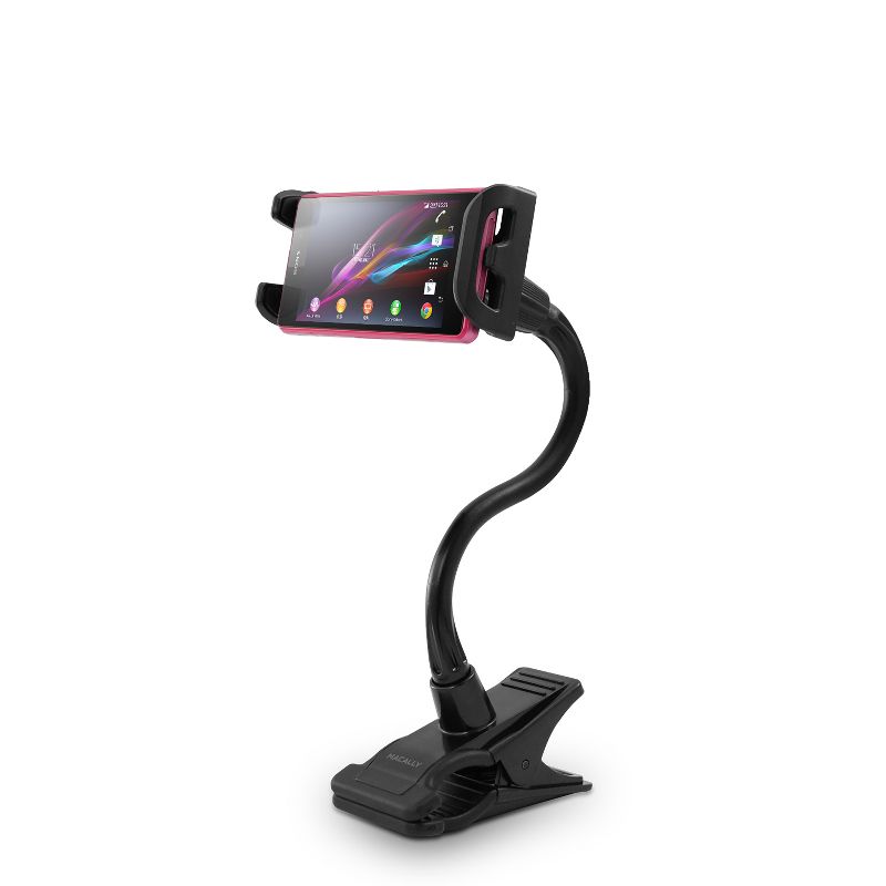 Macally Flexible Gooseneck Phone Holder and Tablet Mount With Clip On Clamp, 2 of 11