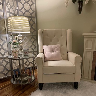 Homcom Button Tufted Accent Chair With High Wingback Rounded Cushioned   GUEST 96f860fc D3ab 4d3c Abf5 038c8b722d54