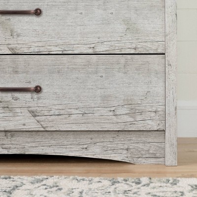Seaside Pine 6-Drawer Double Dresser with Metal Handles