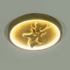 YIYIBYUS Wood Color Modern Creative Flush Mount Ceiling Light with Acrylic Shade - 2 of 4