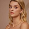 6 Pairs Chunky Gold Hoop Earrings Set for Women Hypoallergenic Thick Open Huggie Hoop Set for Christmas Gifts - 2 of 4