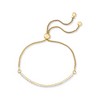 Ross-Simons 0.27 ct. t.w. Diamond Curved Bar Bolo Bracelet in 18kt Gold Over Sterling Size - 3 of 4