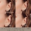 Gold Huggie Hoop Stud Earrings Set for Women Trendy Small 14K Gold Earrings for Multiple Piercing,Simple CZ Cartilage Earrings for Women Gifts 3Pairs - 2 of 4