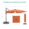 Sonkuki 10×10FT Outdoor LED Cantilever Patio Umbrella w/Base, 360° Rotation and Infinite Canopy Angle Adjustment - 3 of 4