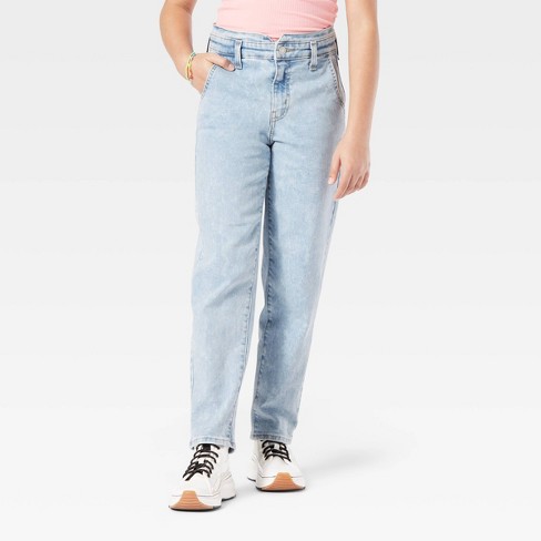 Denizen® From Levi's® Girls' High-rise Mom Jeans - Light Wash 7 : Target