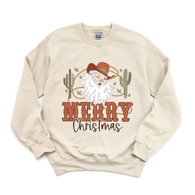 Simply Sage Market Women's Graphic Sweatshirt  Cactus Western Santa