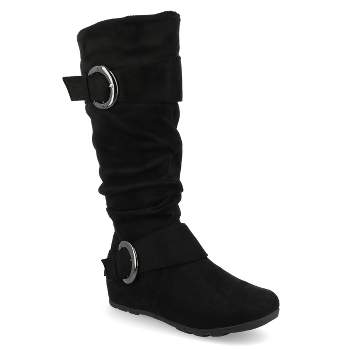 Journee Collection Womens Jester-01 Hidden Wedge Riding Boots