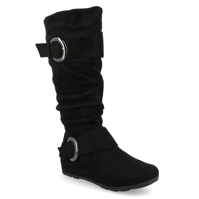 Journee Collection Womens Jester-01 Hidden Wedge Riding Boots, 1 of 11